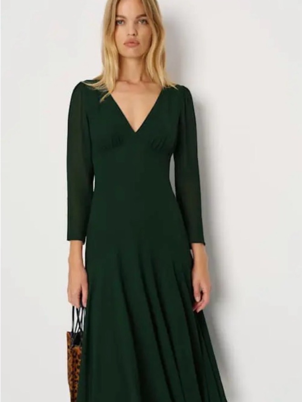 Reformation Maureen Midi Dress in Forest